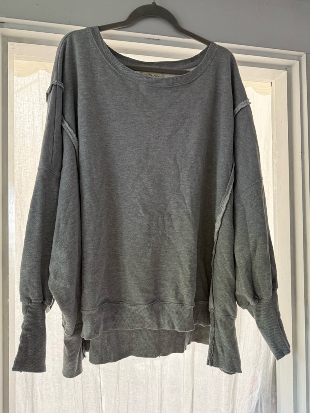 Free People. We The Free Relaxed Camden Crewneck Sweatshirt - Gray